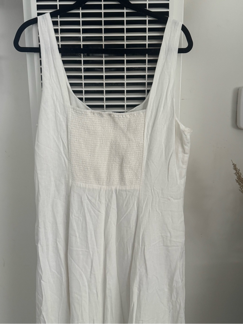 Gap- NWT- Sleeveless White Cotton Maxi Dress - Classic Scoop Neck - Picture 5 of 6